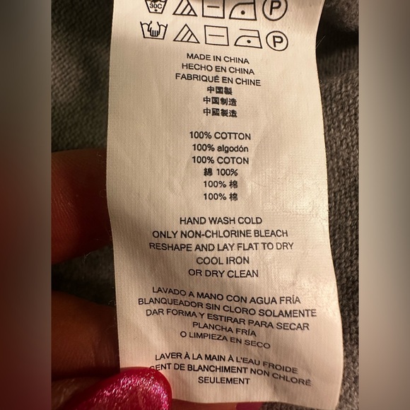 Michael Kors Sweater Jacket Mens XL Gray Full Zip Knit Cotton Ribbed MK Logo - Picture 11 of 13